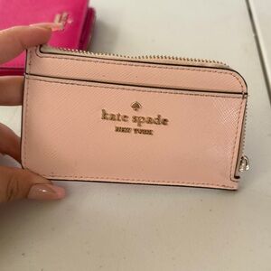 Kate Spade Blush Pink Zip Card Holder